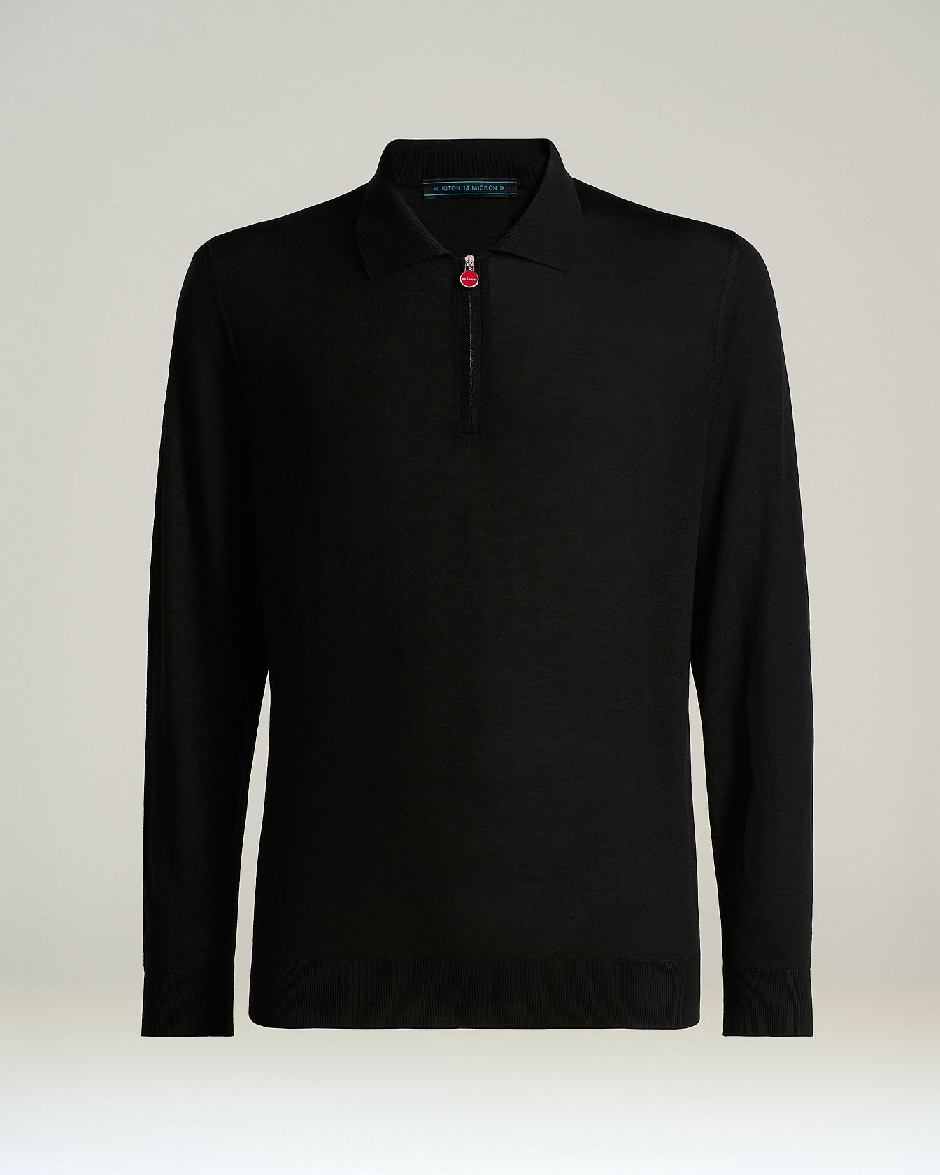 ULTRAFINE WOOL POLO SHIRT WITH ZIP CLOSURE