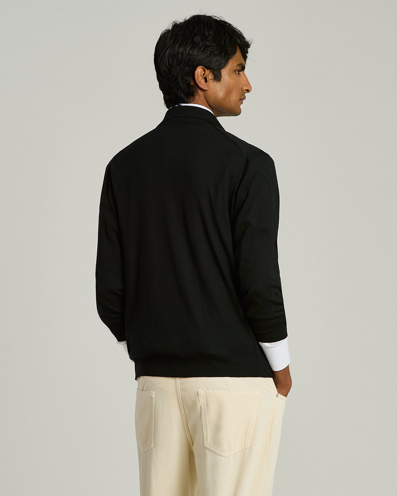 ULTRAFINE WOOL POLO SHIRT WITH ZIP CLOSURE