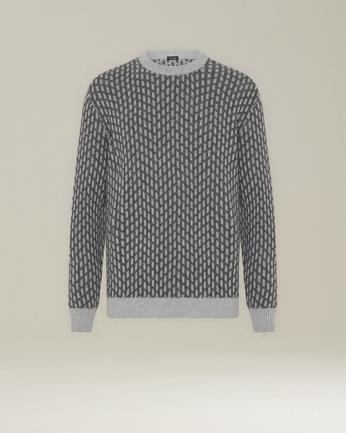 CASHMERE JUMPER WITH JACQUARD PATTERN