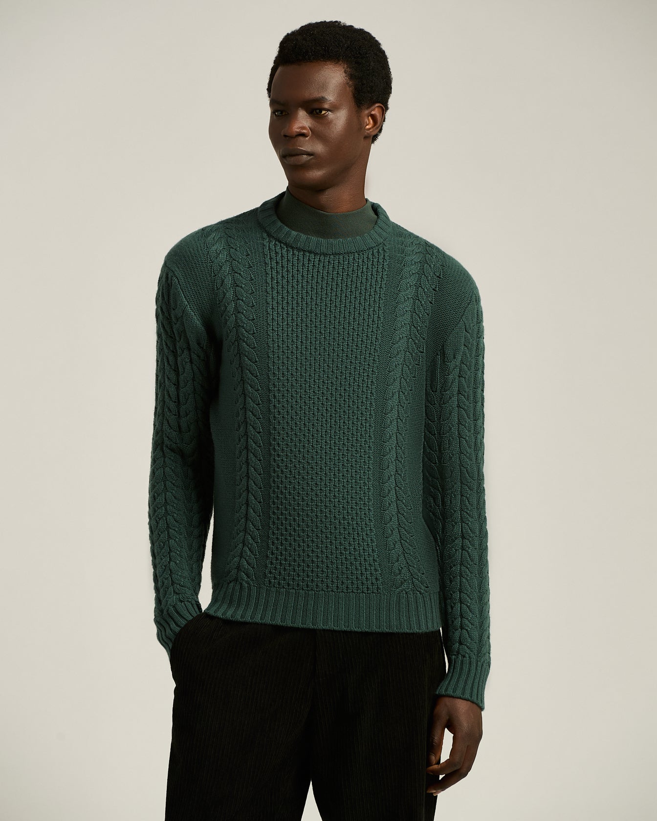 CASHMERE JUMPER WITH BRAID