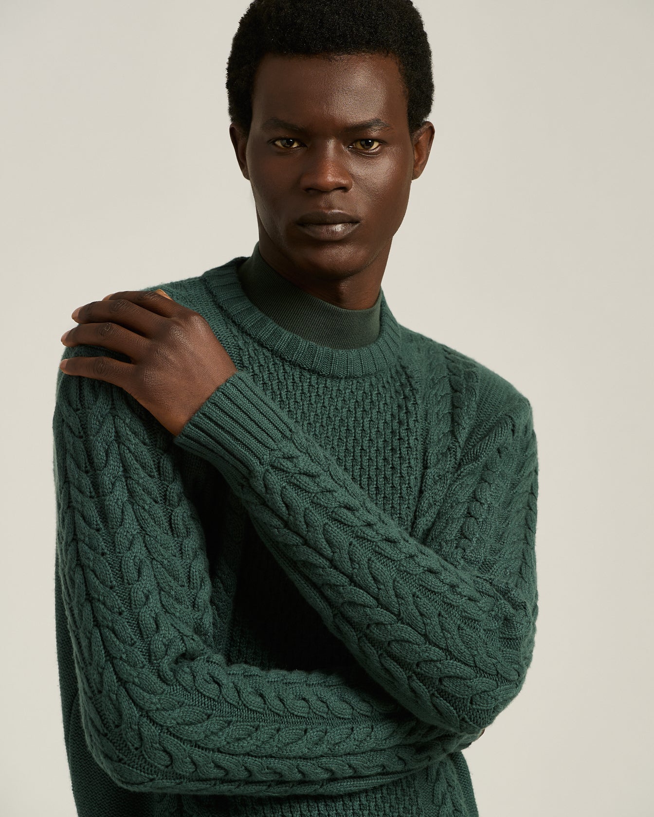 CASHMERE JUMPER WITH BRAID