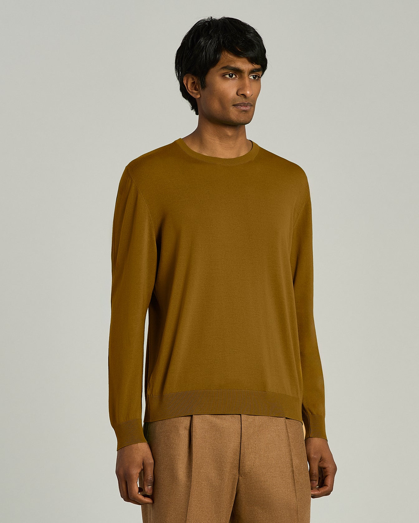 14 MICRON WOOL CREW NECK SWEATER