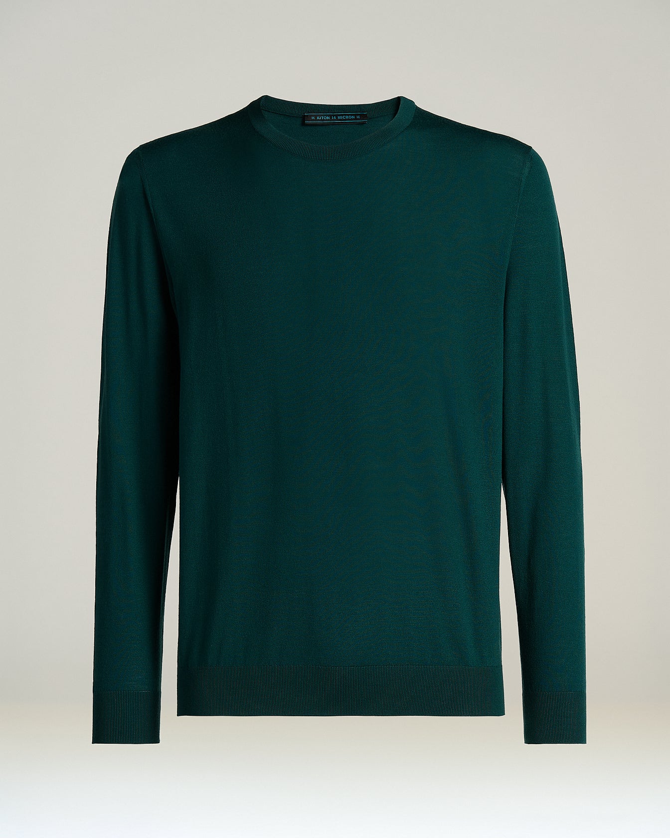 PURE ULTRAFINE WOOL CREW NECK SWEATER