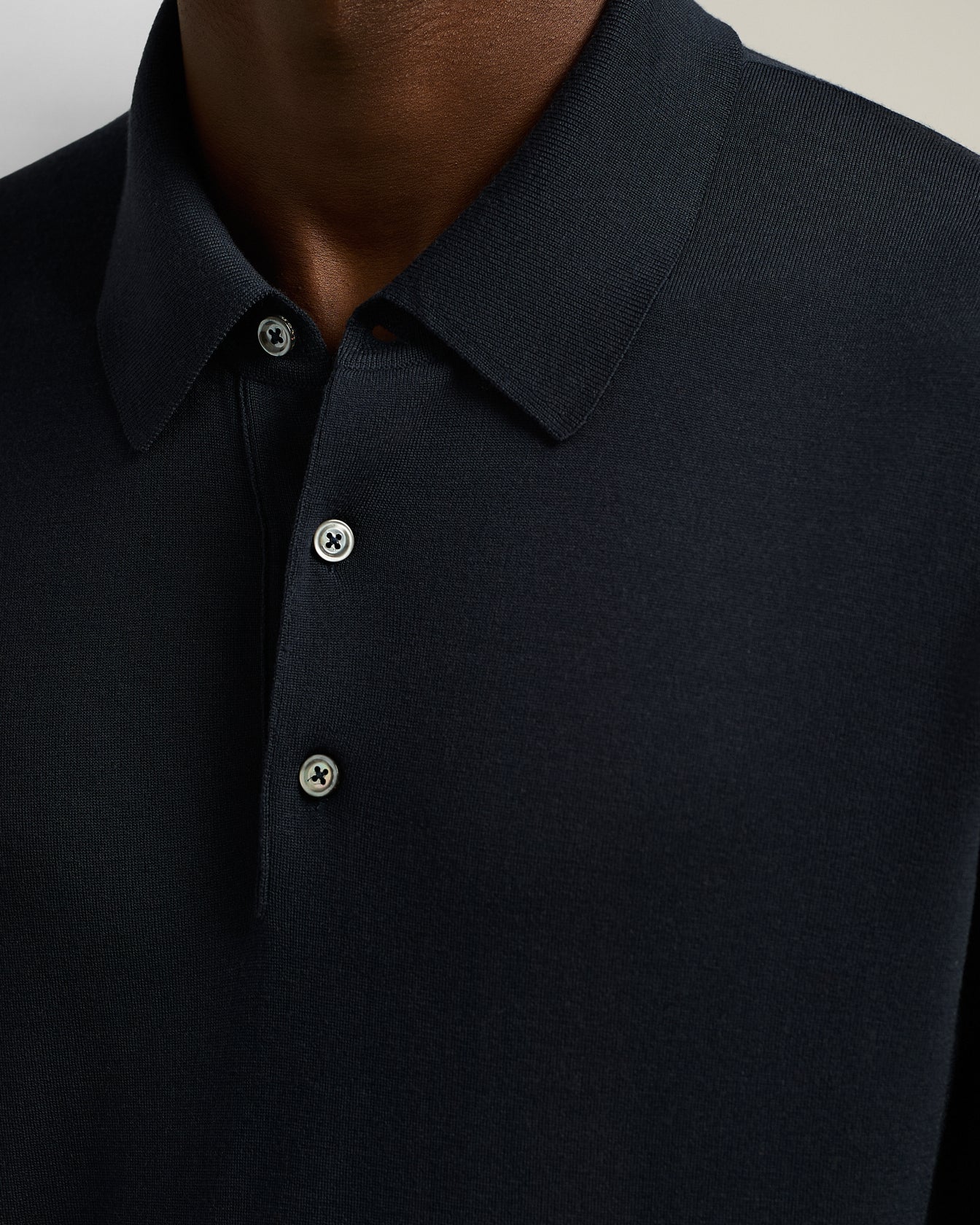 BLUE DIAMOND WOOL POLO SHIRT