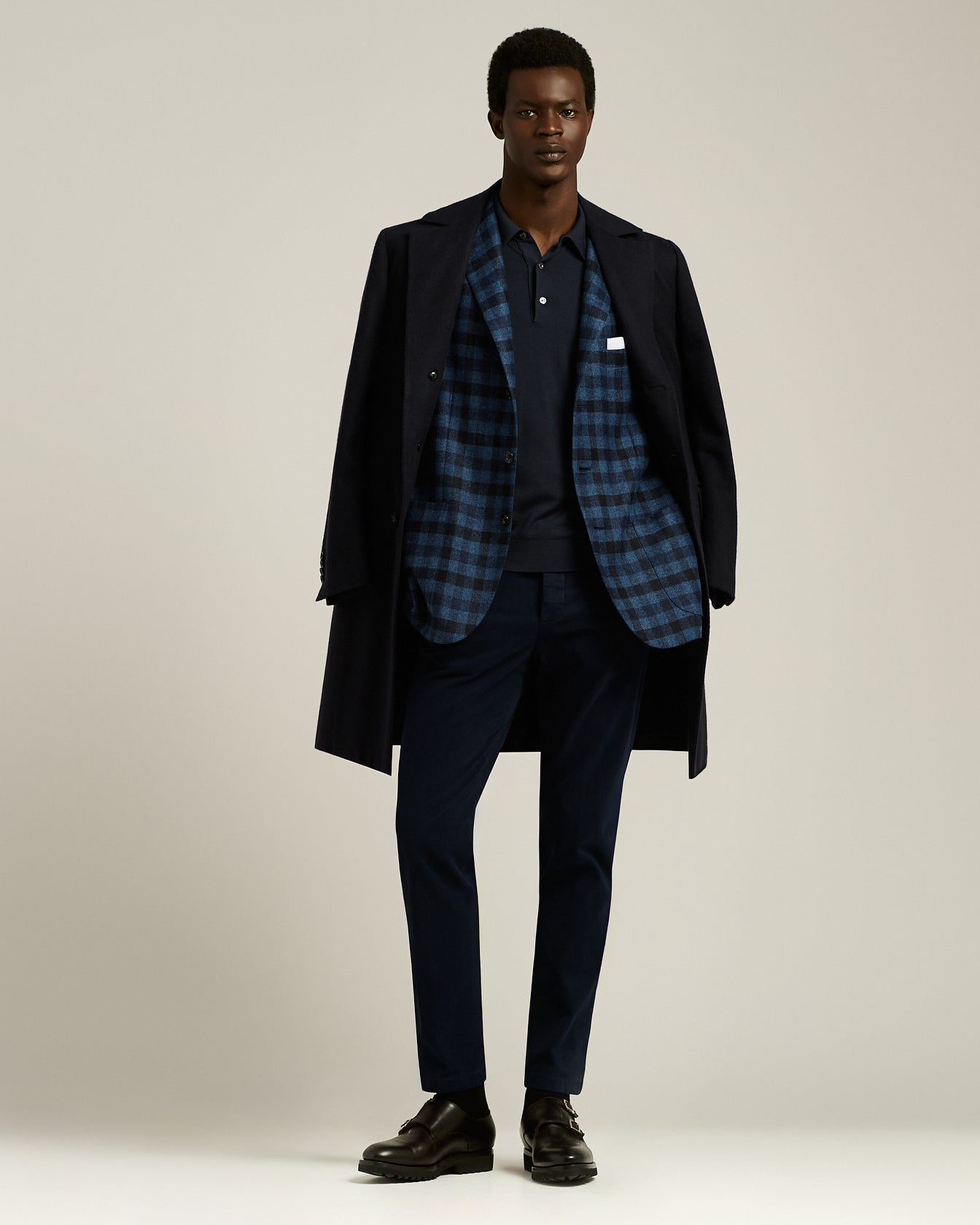 BLUE DIAMOND WOOL POLO SHIRT