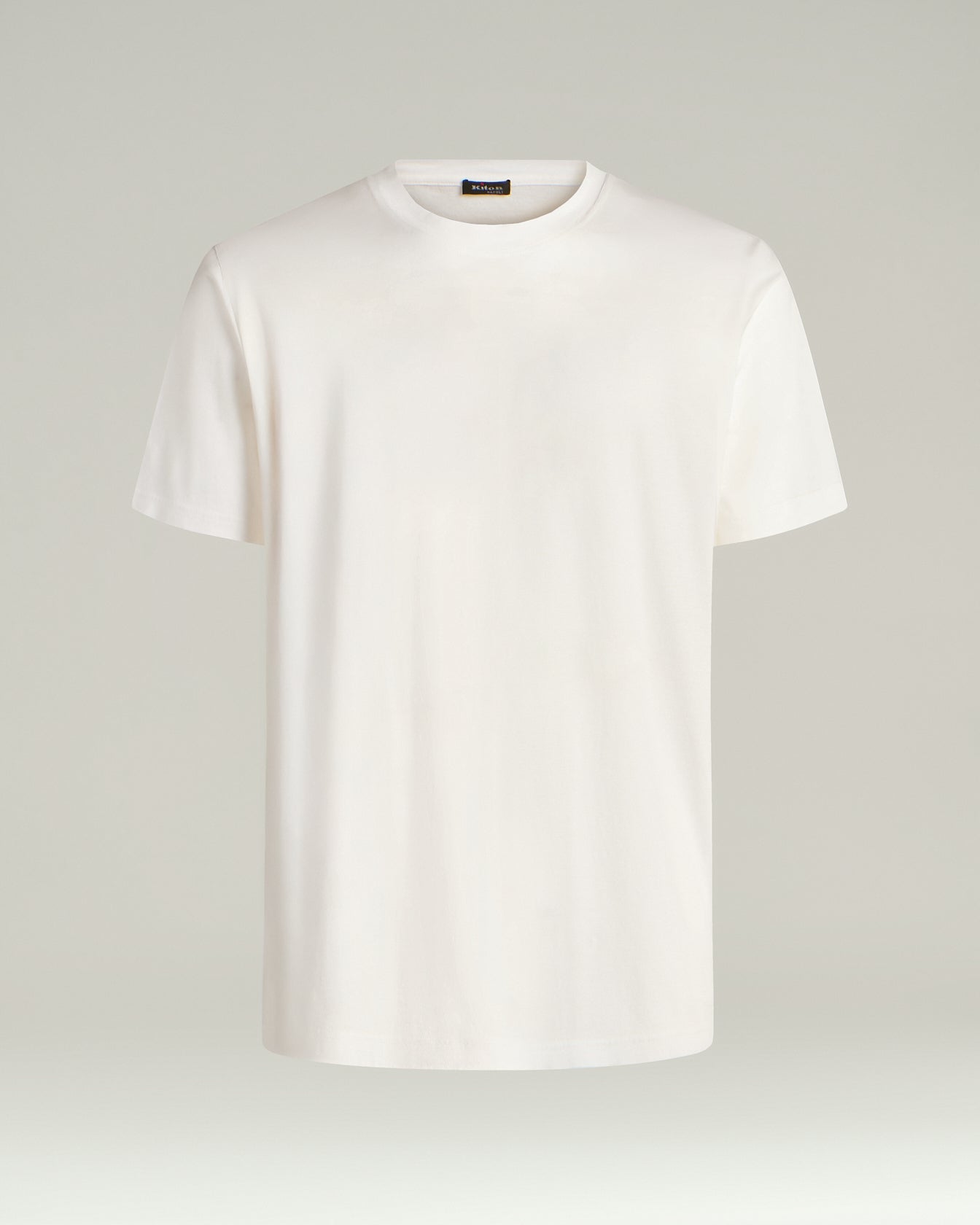 COTTON AND CASHMERE BLEND T-SHIRT IN WHITE