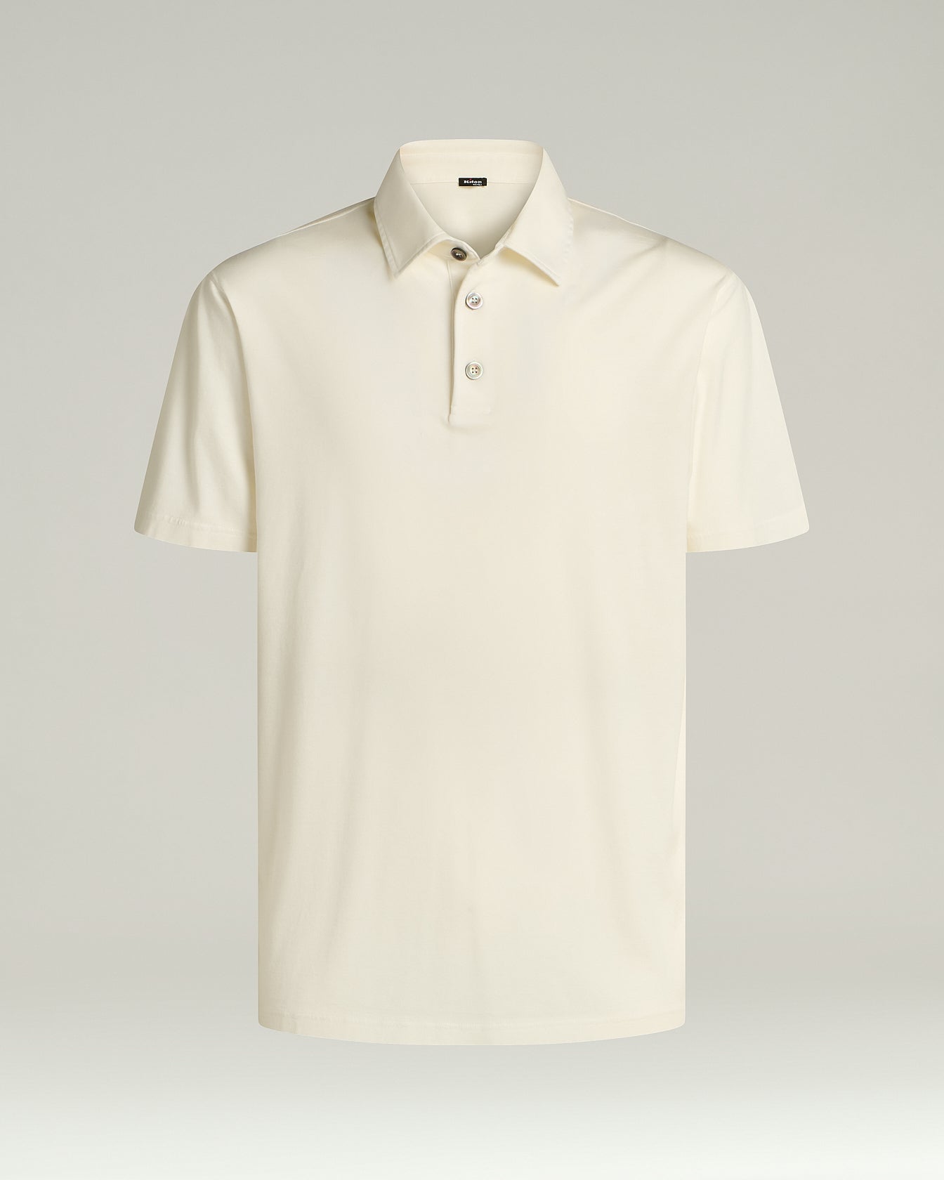 SILK AND COTTON BLEND SHORT-SLEEVED POLO SHIRT