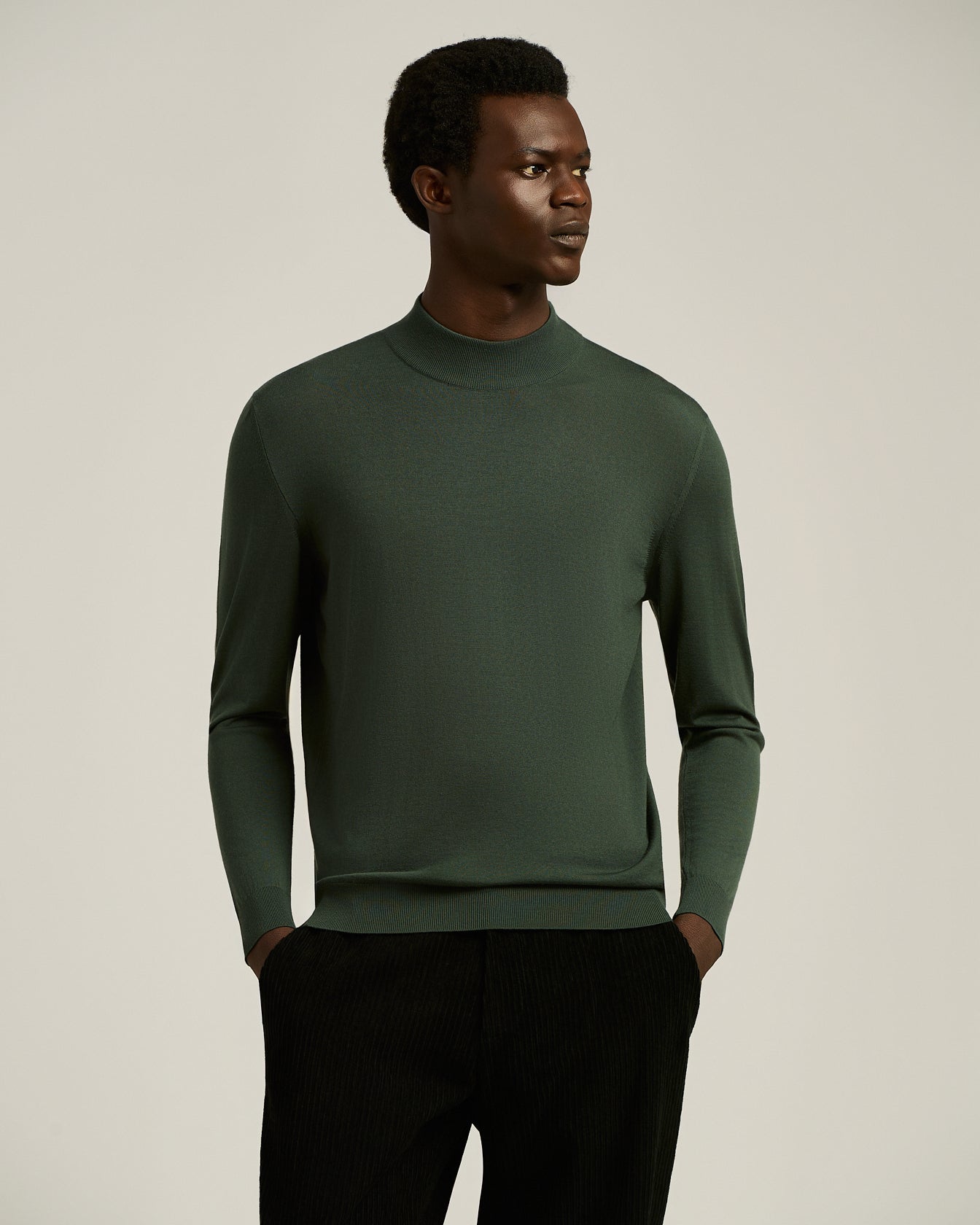 BLUE DIAMOND MOCK NECK TOP