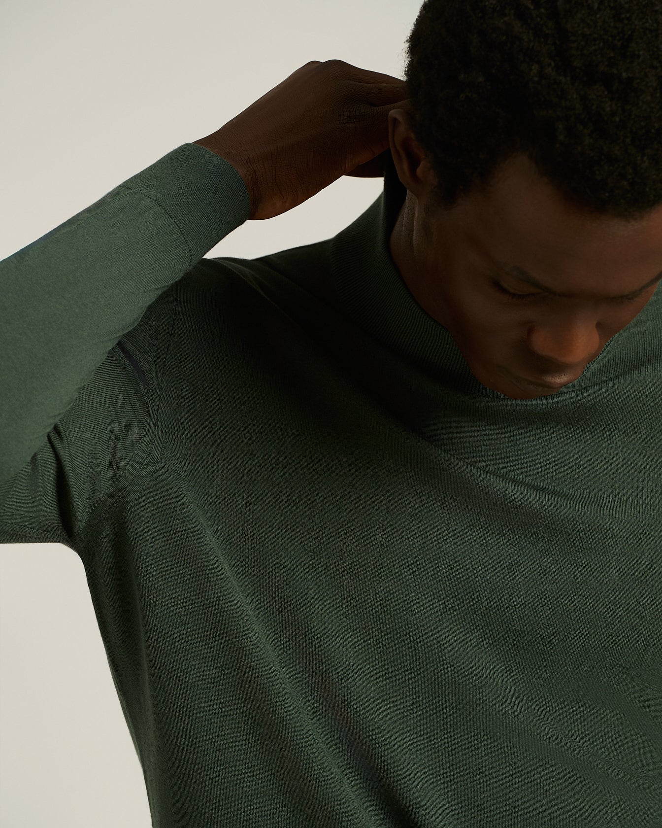BLUE DIAMOND MOCK NECK TOP