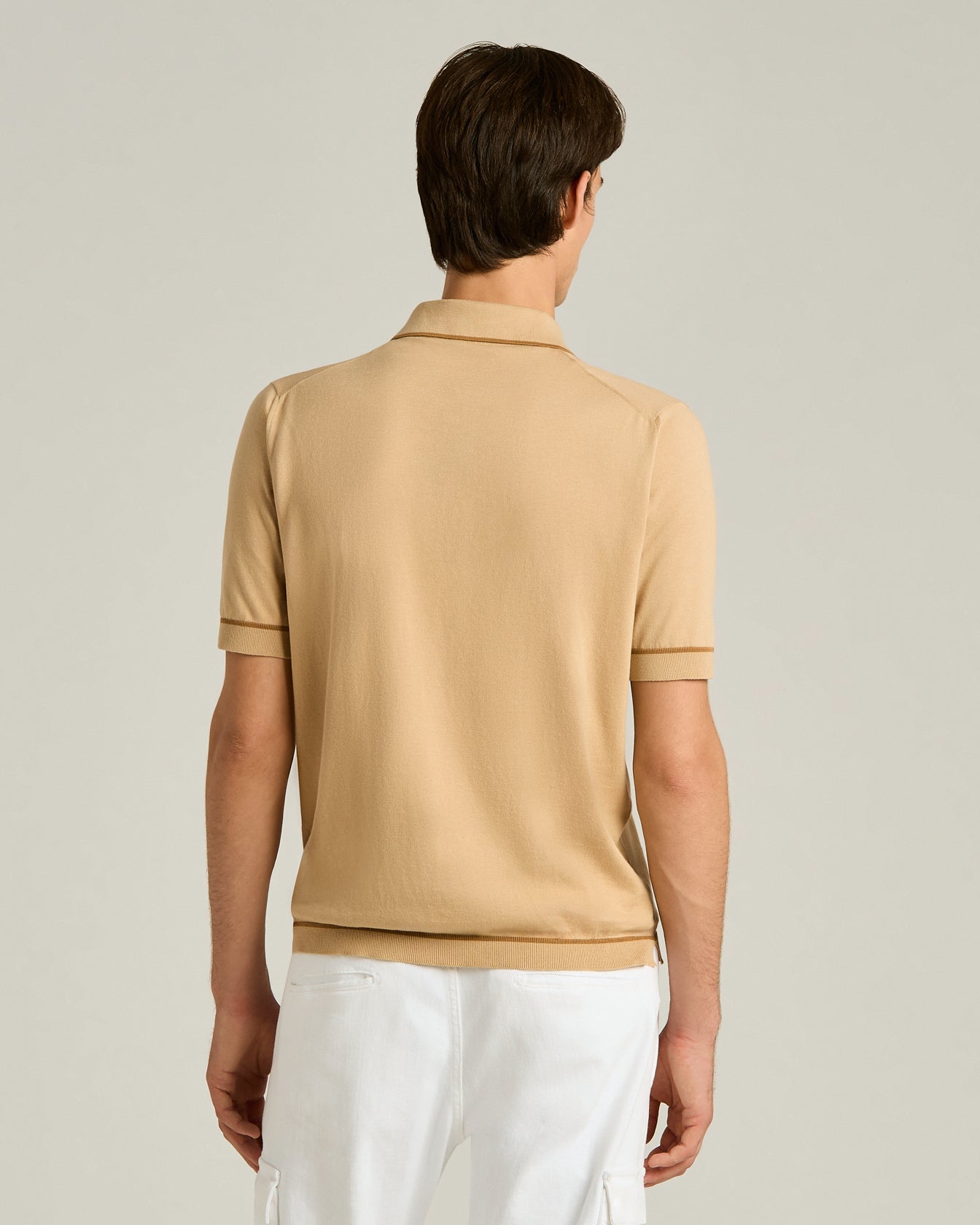 COTTON KNIT SHORT-SLEEVED POLO SHIRT