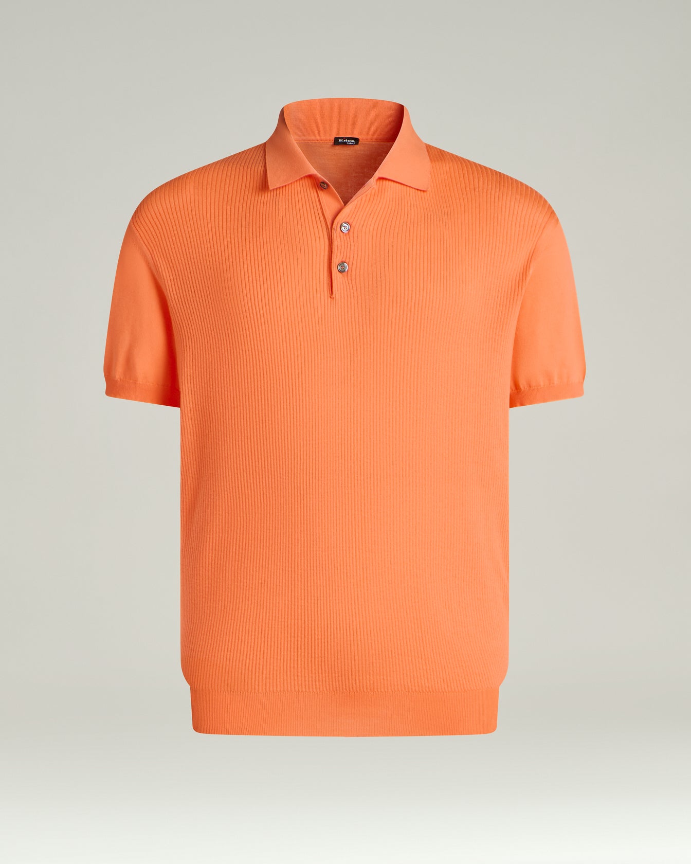 RIBBED COTTON POLO SHIRT