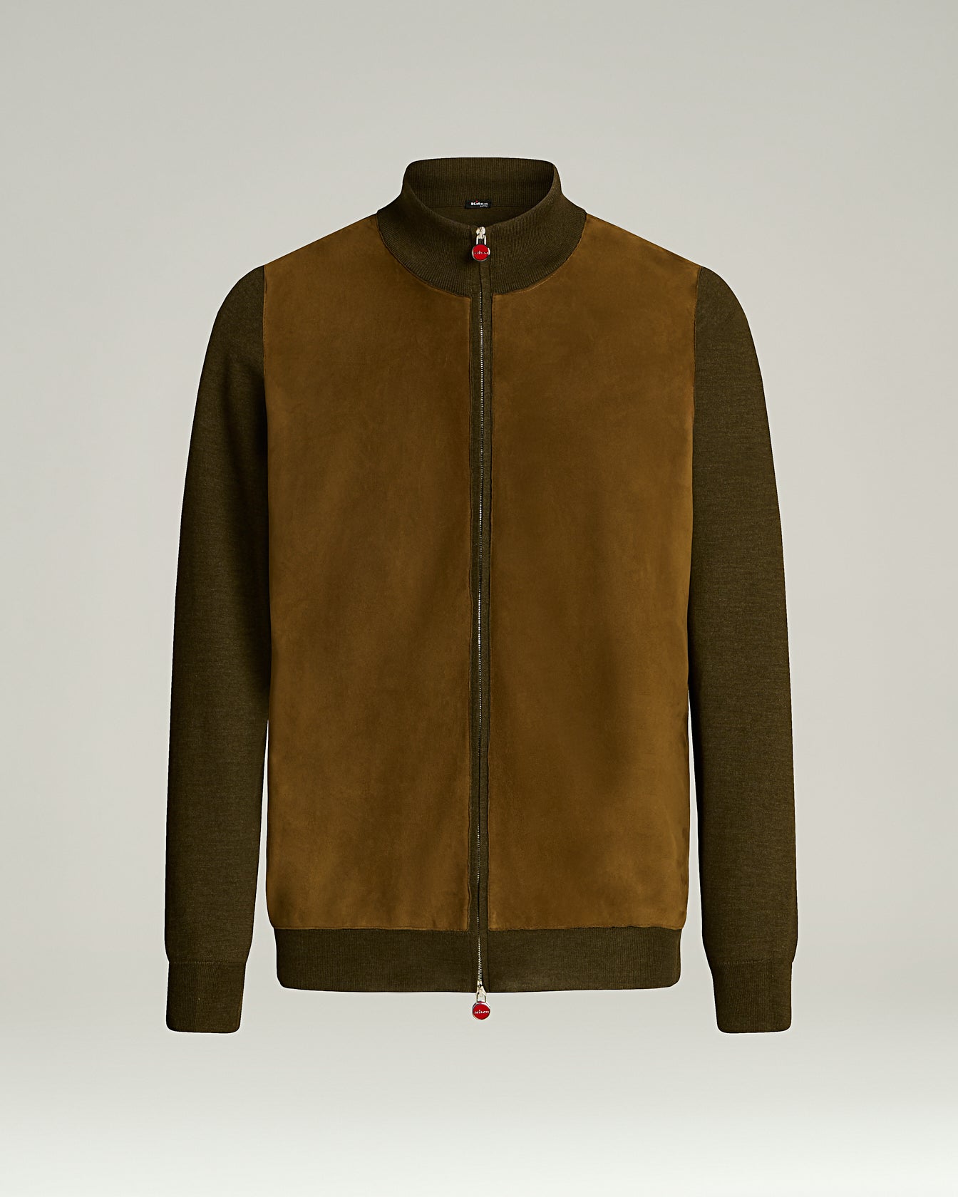 CASHMERE AND SILK BLEND JACKET WITH CONTRASTING DETAILS