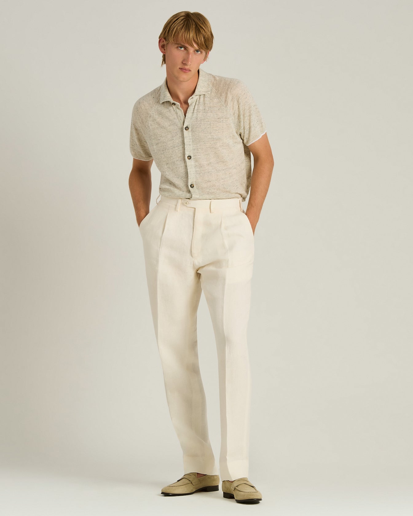 PURE LINEN SHORT-SLEEVED SHIRT