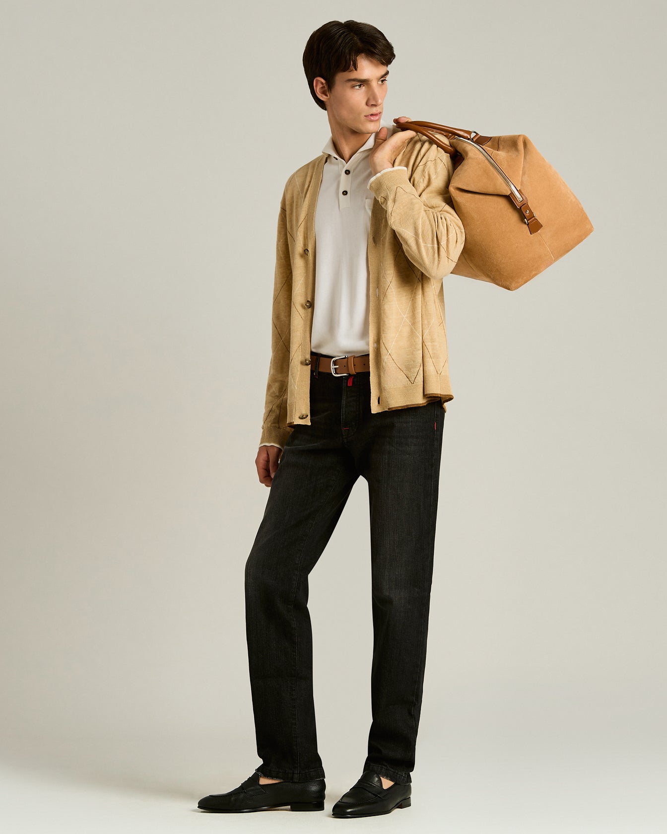 Pure Linen Cardigan in Beige