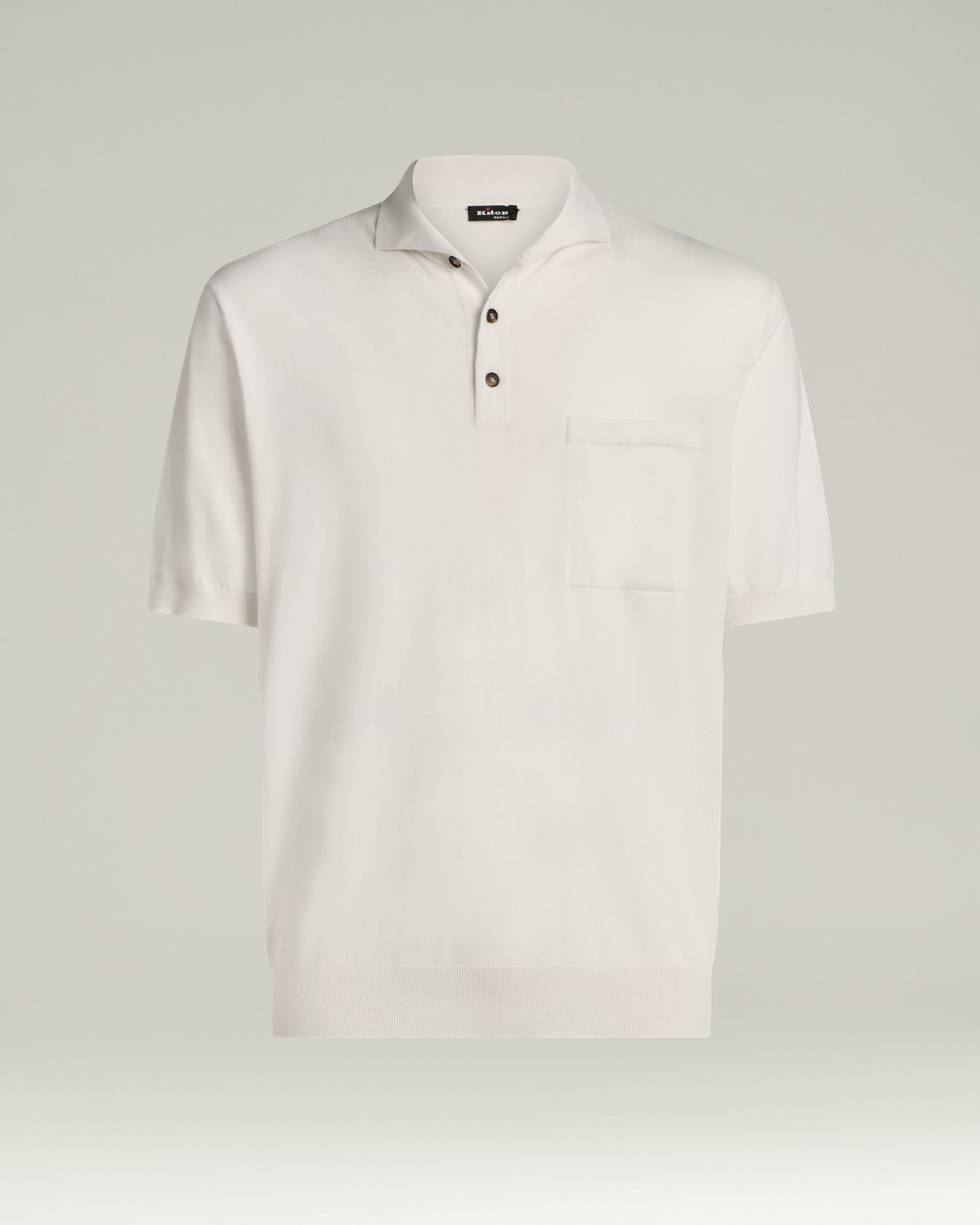 COTTON AND SILK KNIT SHORT-SLEEVED POLO SHIRT