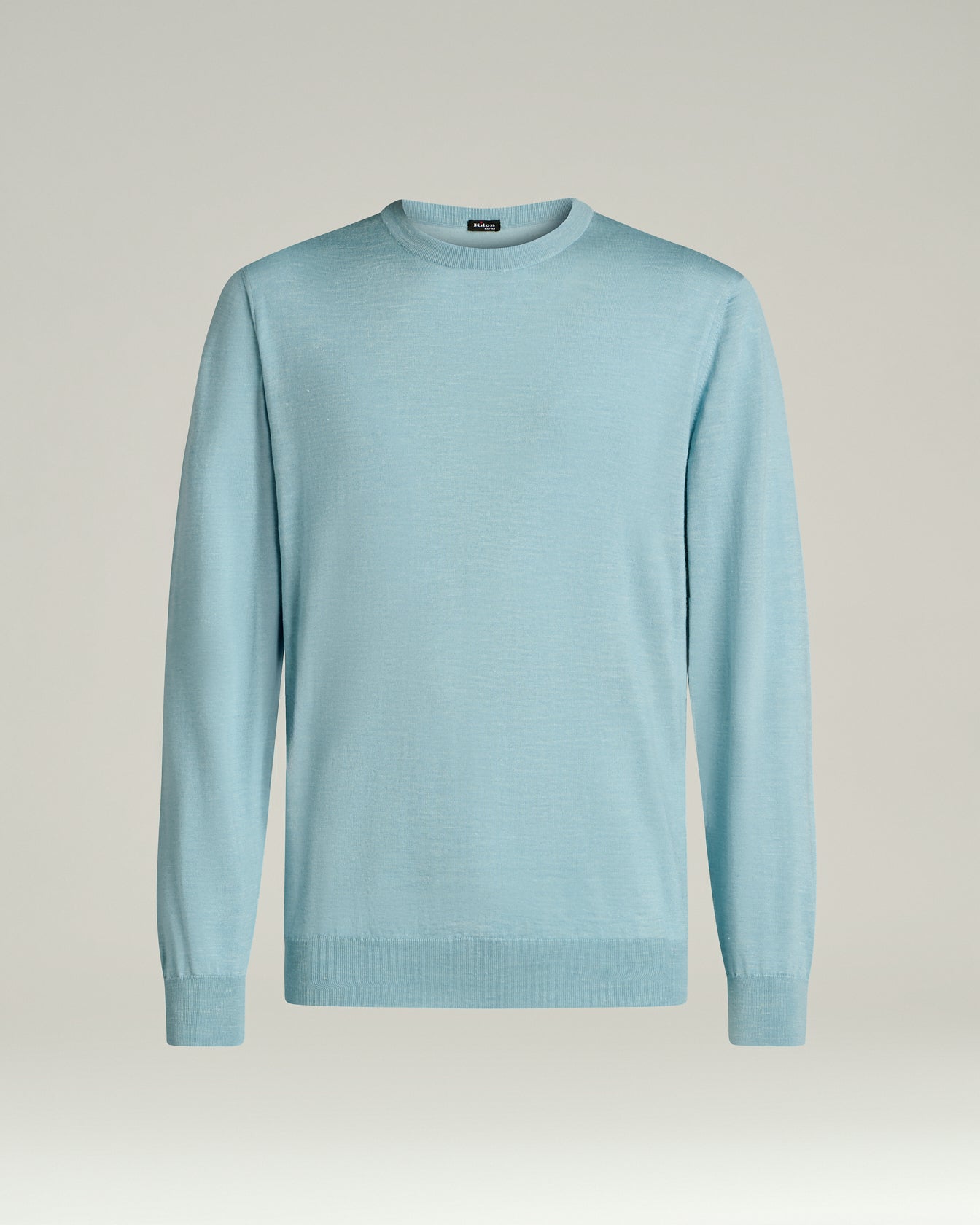 SILK, CASHMERE AND LINEN BLEND CREW NECK SWEATER