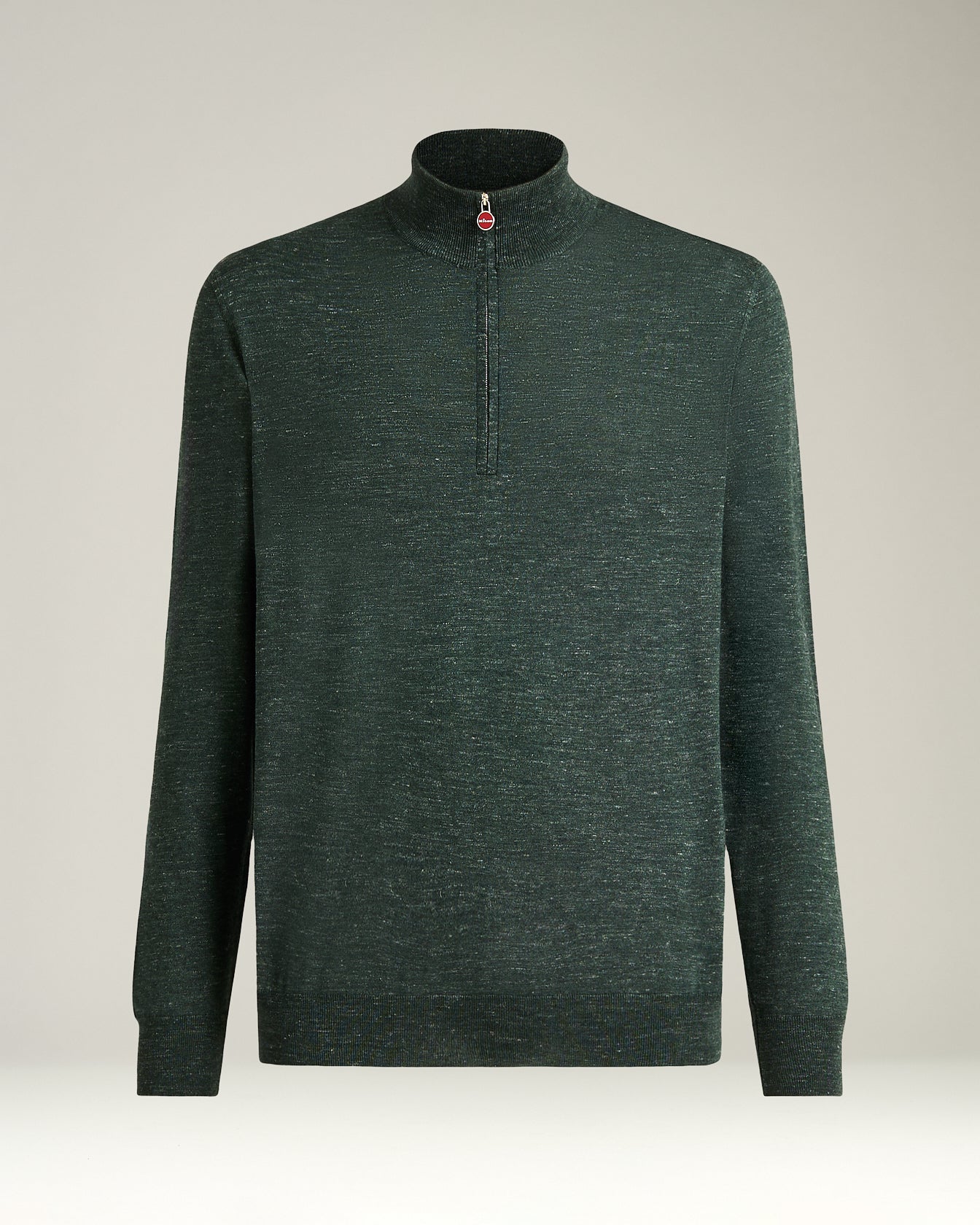 SILK, CASHMERE AND LINEN POLO NECK TOP WITH ZIP