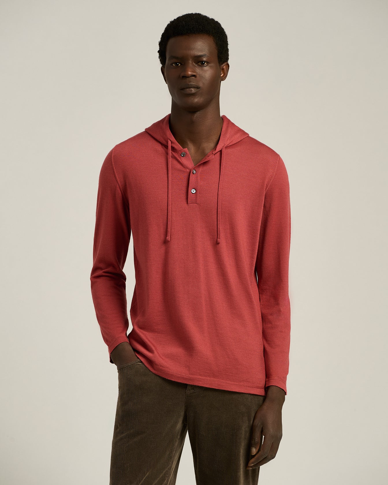CASHMERE AND SILK HOODED SWEATSHIRT