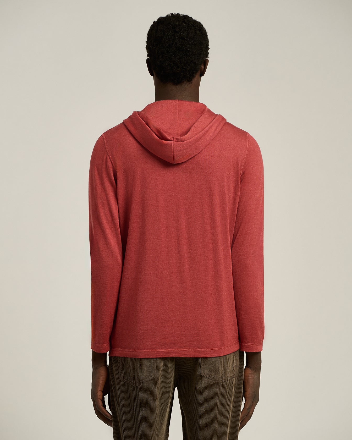 CASHMERE AND SILK HOODED SWEATSHIRT