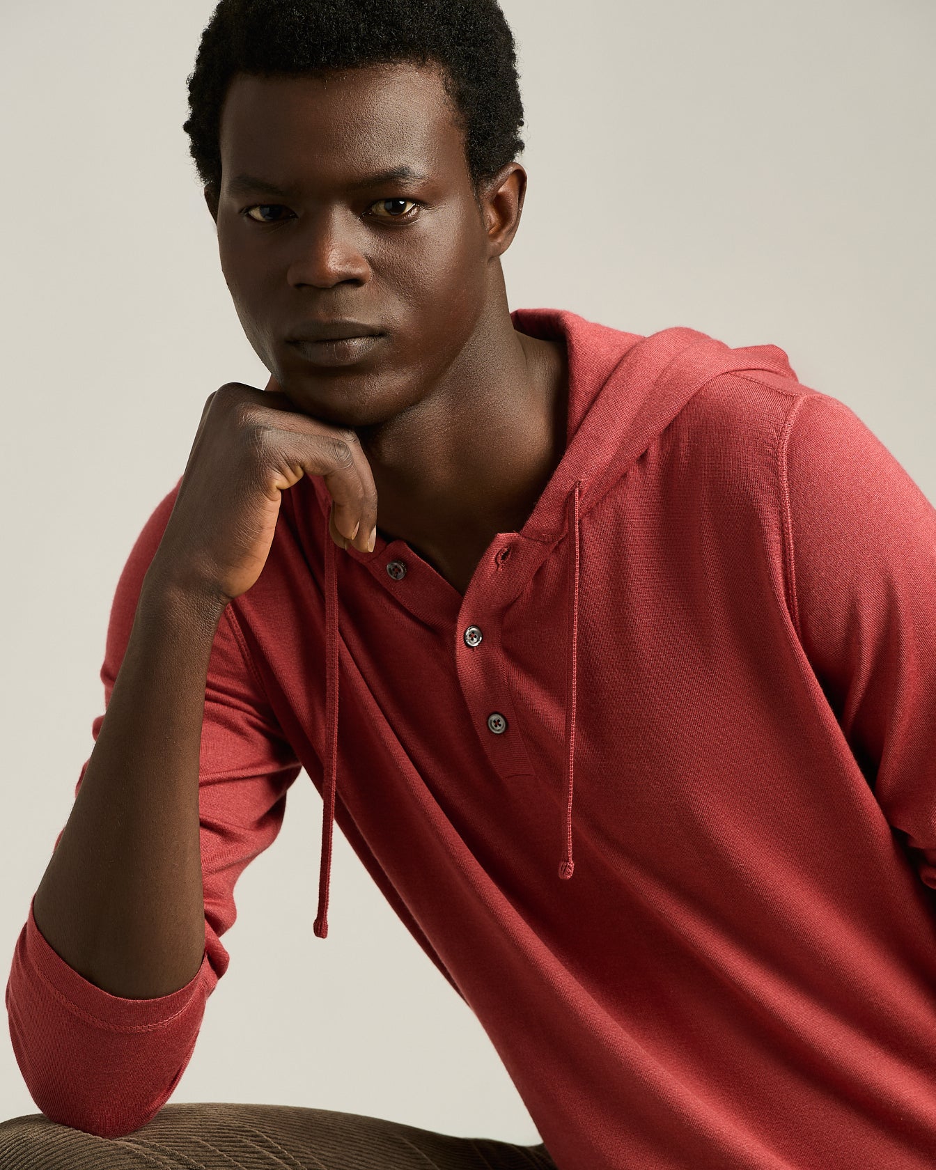 CASHMERE AND SILK HOODED SWEATSHIRT