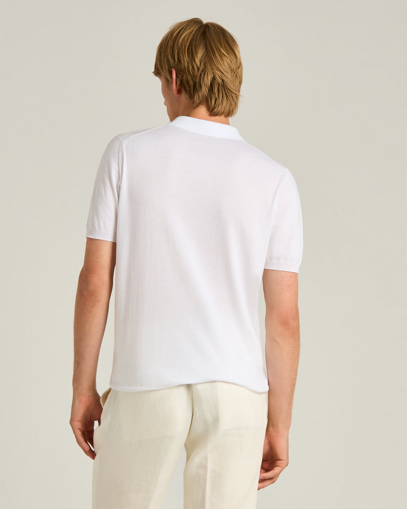 PURE COTTON ZIPPED POLO SHIRT