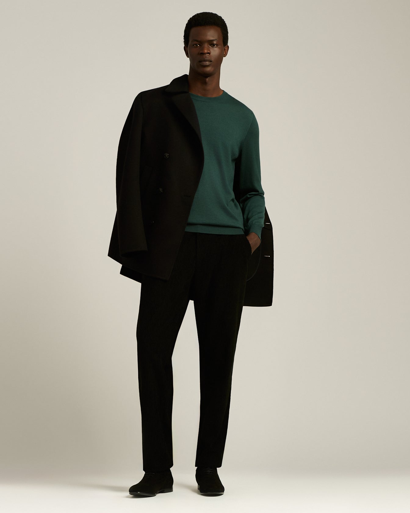 CASHMERE AND SILK CREW NECK TOP