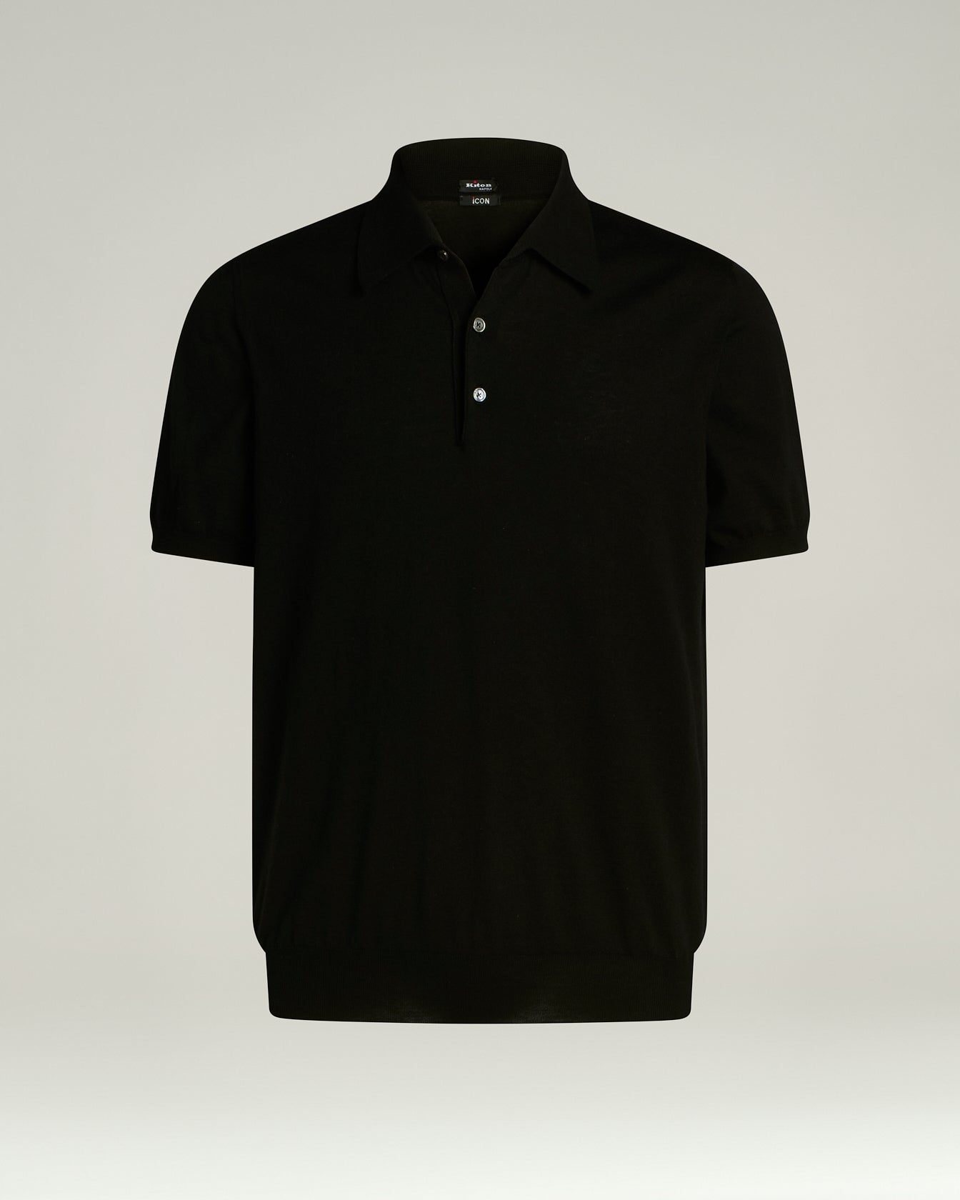 Pure Cotton Black Short Sleeve Crewneck Sweater 1