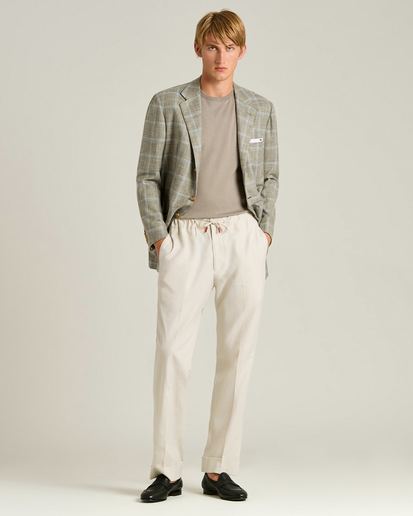 COTTON SHORT-SLEEVED CREW NECK SWEATER