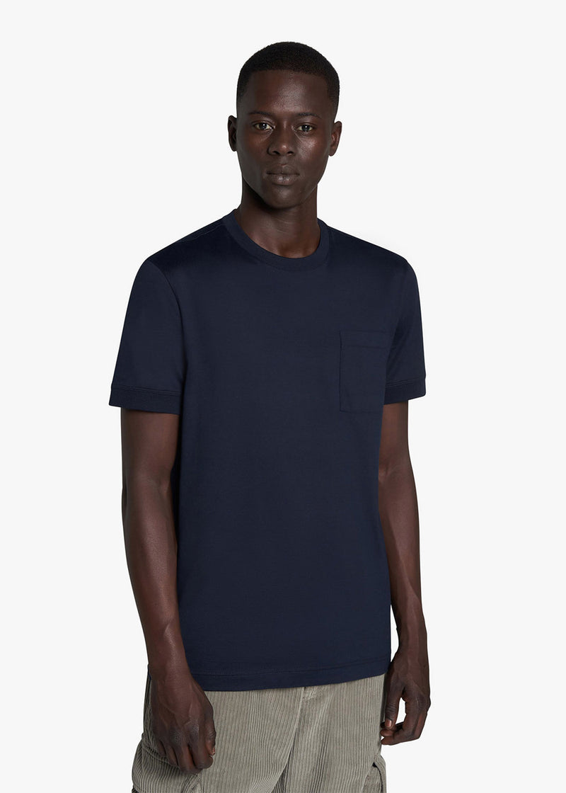 Knt blue t-shirt s/s in cotton 2