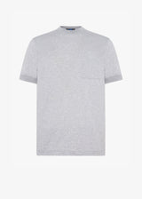 Knt pearl grey t-shirt s/s in cotton 1