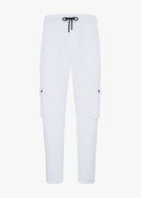 Knt white knitted trousers in cotton 1