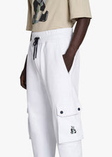 Knt white knitted trousers in cotton 4