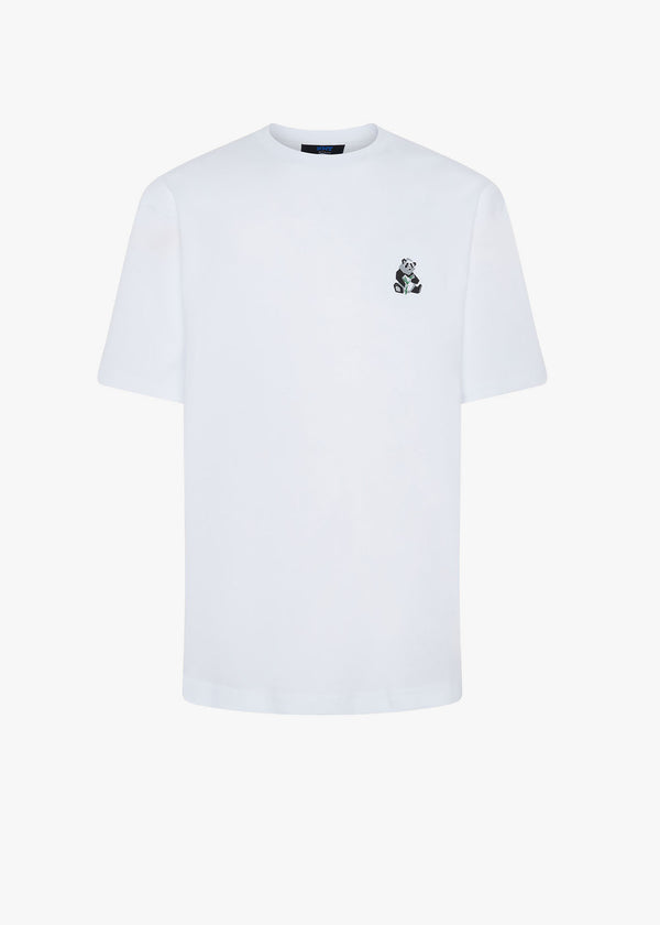 Knt white t-shirt s/s for man, in cotton 1