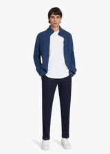 Knt denim blouson for man, in virgin wool 5