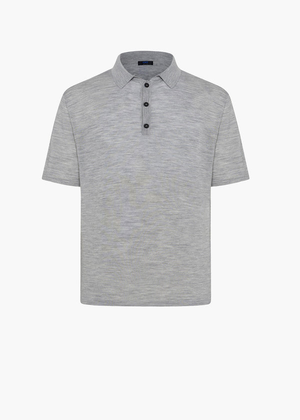 DELUXE WOOL AND SILK POLO SHIRT