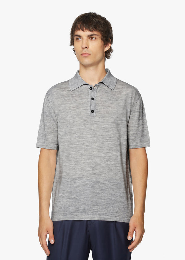 DELUXE WOOL AND SILK POLO SHIRT