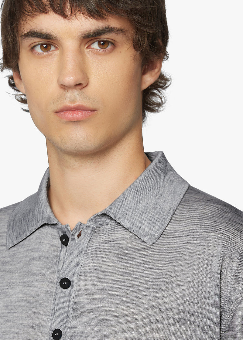 DELUXE WOOL AND SILK POLO SHIRT