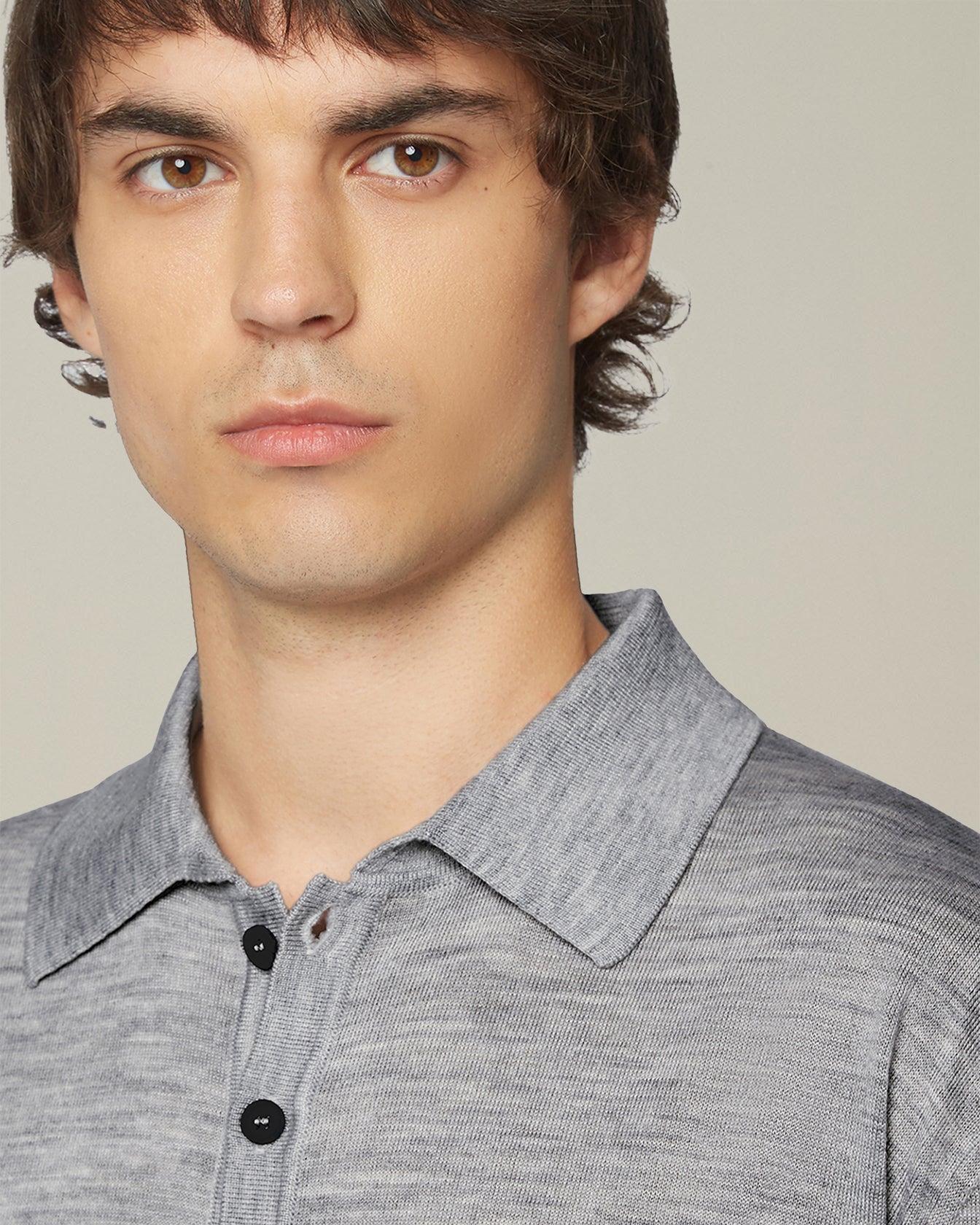 DELUXE WOOL AND SILK POLO SHIRT