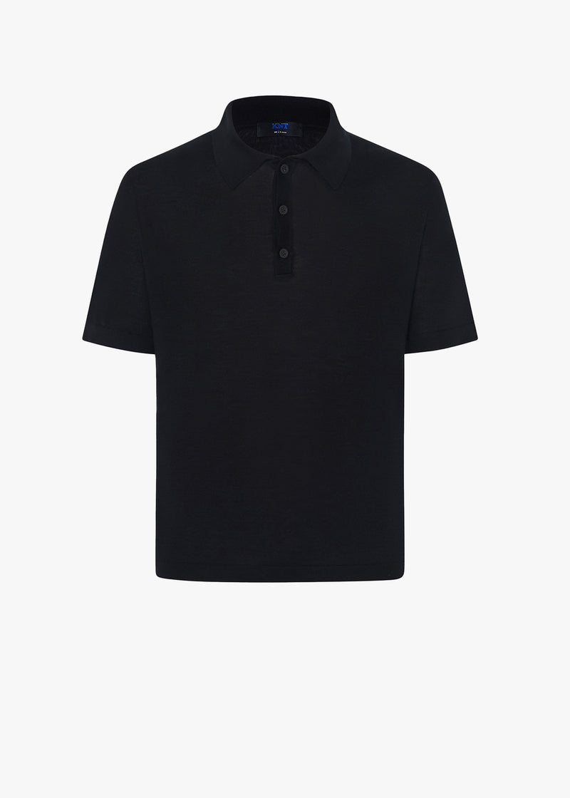 DELUXE WOOL AND SILK POLO SHIRT