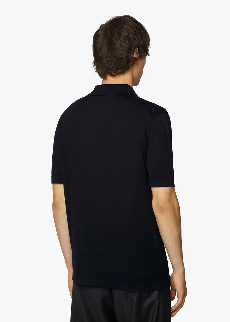 DELUXE WOOL AND SILK POLO SHIRT