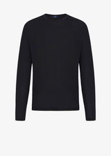 WOOL AND SILK BLEND CREW NECK JUMPER