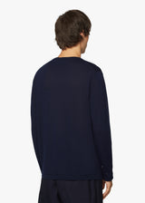 WOOL AND SILK BLEND CREW NECK JUMPER