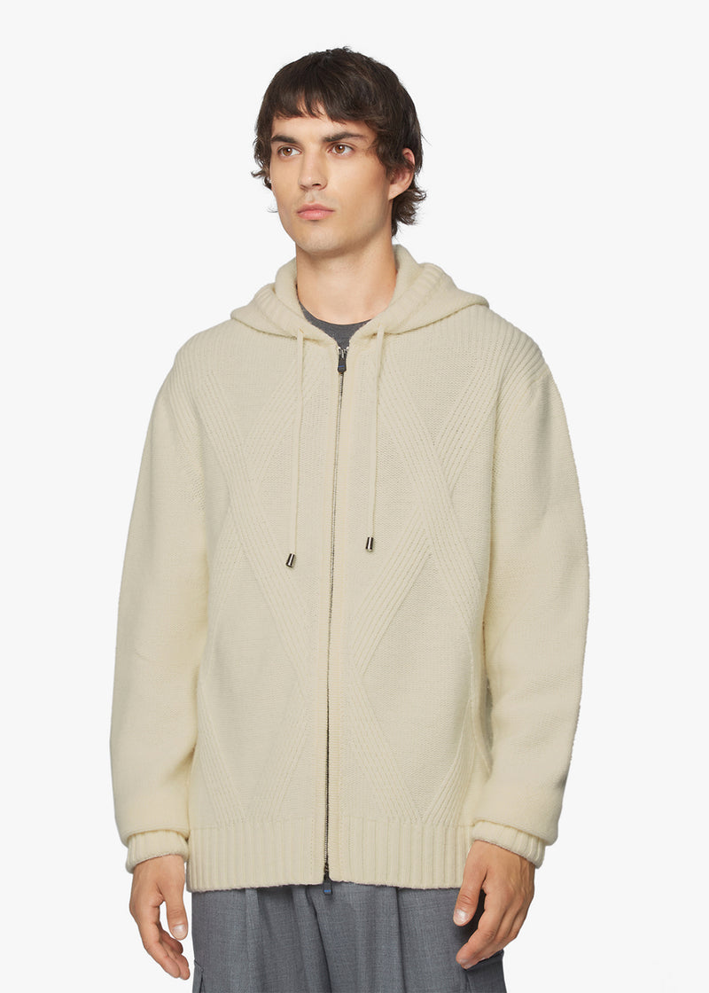 WOOL HOODED SWEATSHIRT