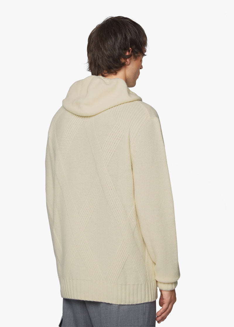 WOOL HOODED SWEATSHIRT