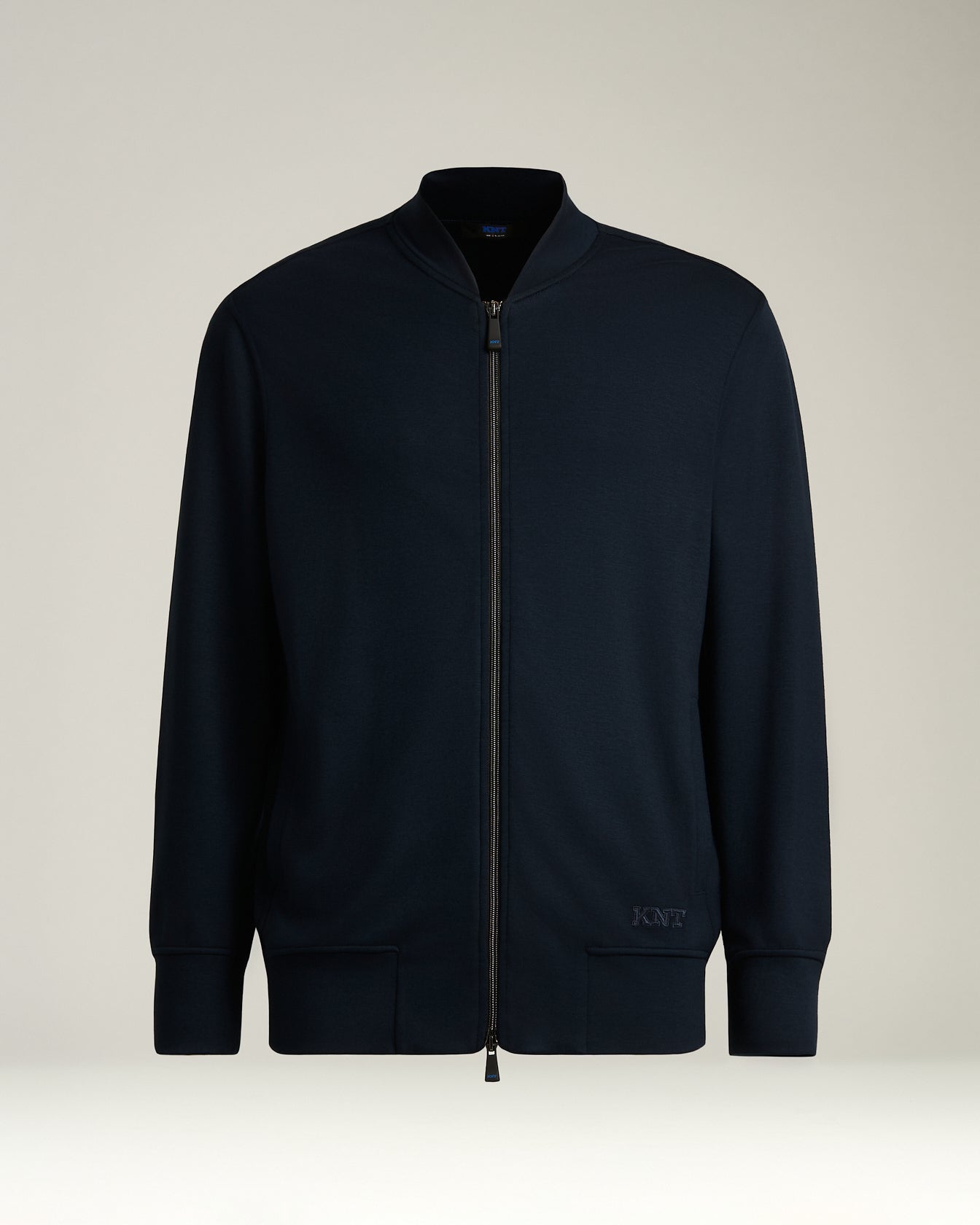 STRETCH VISCOSE JERSEY ZIP-UP SWEATSHIRT