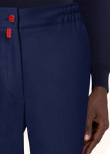 Kiton blue trousers for man, in virgin wool 4