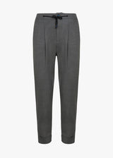 Knt medium grey trousers for man, in wool 1