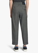 Knt medium grey trousers for man, in wool 3