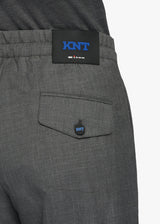 Knt medium grey trousers for man, in wool 4