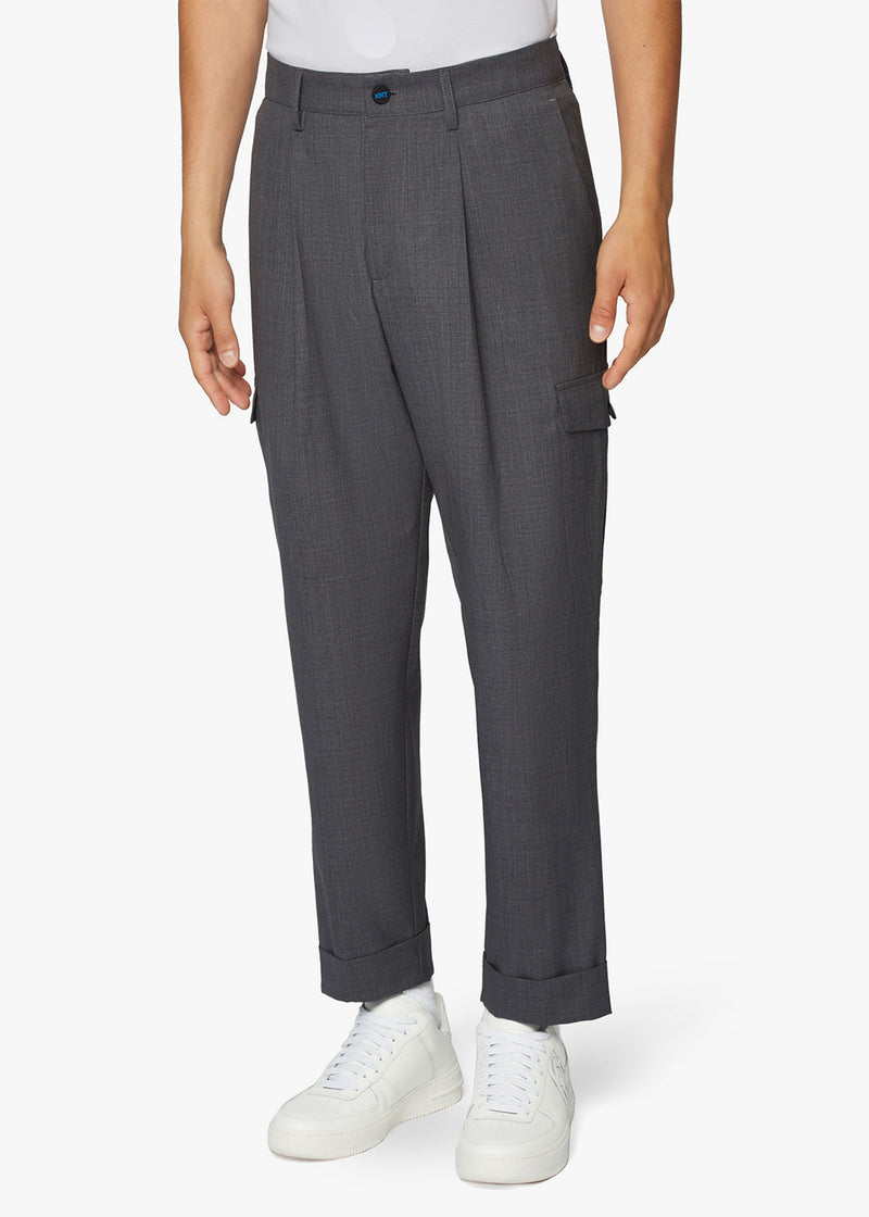 WOOL CARGO TROUSERS